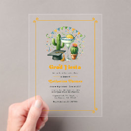 Invitaciones Acrílicas Fiesta de Graduación