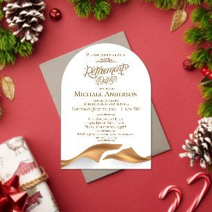 Invitaciones Acrílicas Fiesta de Jubilación de Lujo