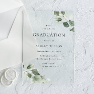 Invitaciones Acrílicas Fiesta de la celebración de la graduación de la ho