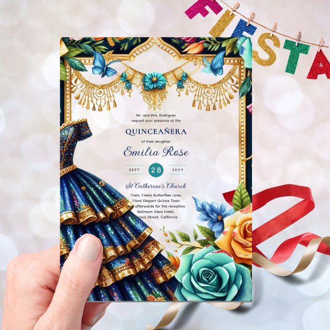 Invitaciones Acrílicas Fiesta de mariposas de quinceanera de 15 años (Subido por el creador)