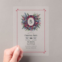 Fiesta de Navidad con estampado de cuadros ricos y