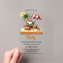 Fiesta de Navidad en la Playa Tropical & Santa