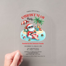 Fiesta de Navidad en Playa Tropical & Santa