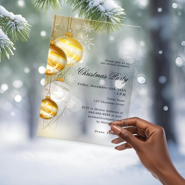 Invitaciones Acrílicas Fiesta de Navidades congelados de la compañía Gold (Subido por el creador)