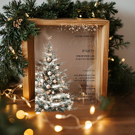 Invitaciones Acrílicas "Fiesta de Navidades de árbol de Navidad | Festivi