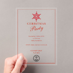Invitaciones Acrílicas Fiesta de Navidades empresariales empresariales mo