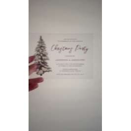 Invitaciones Acrílicas Fiesta de Navidades festivos Snowowden Christmas T