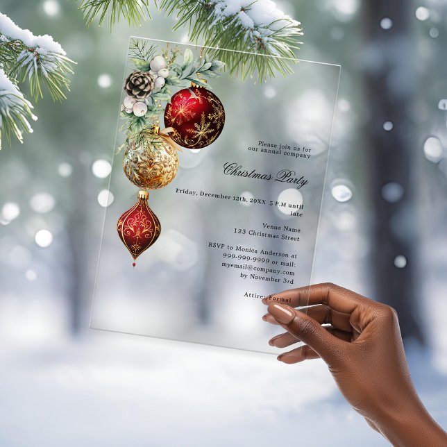 Invitaciones Acrílicas Fiesta de Navidades helados del negocio del oro ro (Subido por el creador)