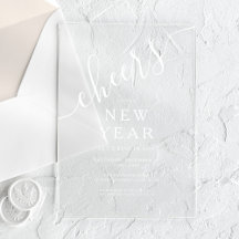 Fiesta de Nochevieja con Letra Blanca Elegante