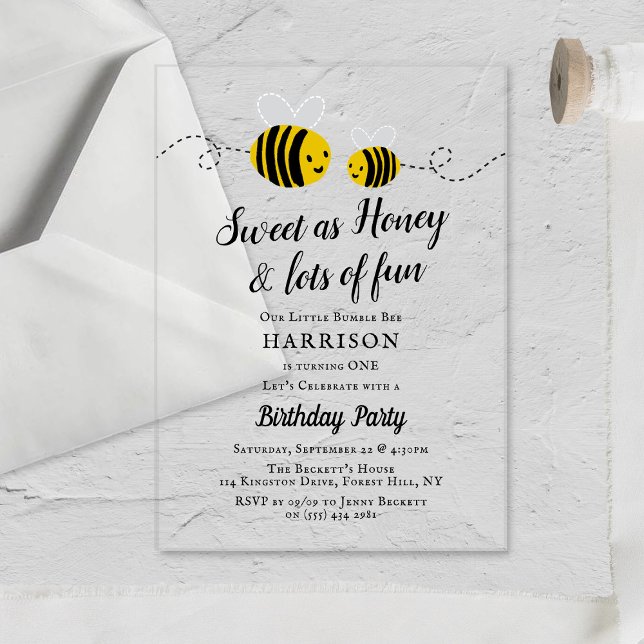 Invitaciones Acrílicas Fiesta de primer cumpleaños (Subido por el creador)