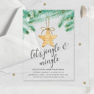 Invitaciones Acrílicas Fiesta de vacaciones de pájaros de tinte y melodía