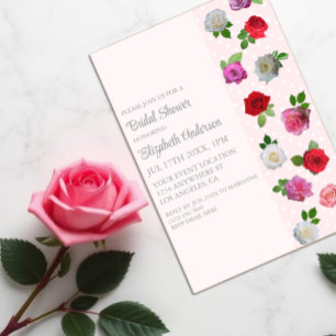 Invitaciones Acrílicas Fiesta en el Jardín de Rosas Despedida de Soltera