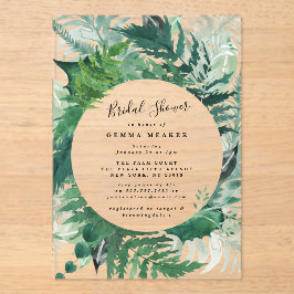 Invitaciones Acrílicas Flagrante acuarela moderna ducha acrílica de novia