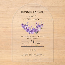 Invitaciones Acrílicas Floral Acrylic Arch Wedding Invitation Suite