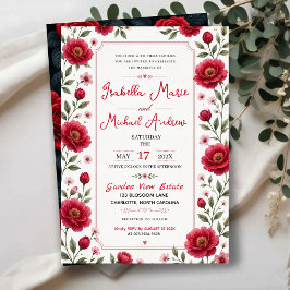 Invitaciones Acrílicas Floral  Pink Botanical Elegant Garden