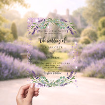 Florales de violeta lavanda para boda con eucalipt