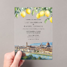 Invitaciones Acrílicas Florence Lemons Italian Wedding