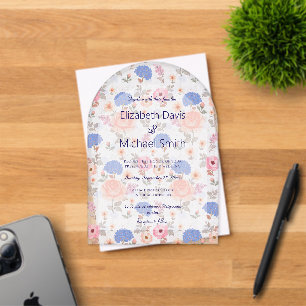 Invitaciones Acrílicas Flores Acuarelas Botánicas Pastel Vintage
