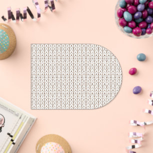 Invitaciones Acrílicas fondo blanco con un patrón marrón