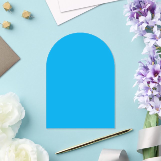 Invitaciones Acrílicas Fondo Sólido de Azul Cian (Insitu (Boda))
