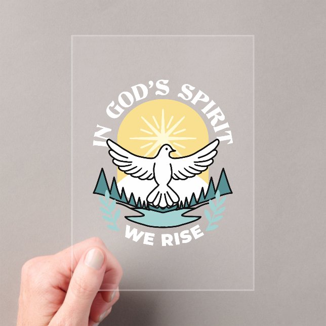 Invitaciones Acrílicas Fortaleza espiritual en Dios - Levantando a los cr (Insitu (portátil))