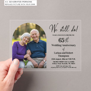 Invitaciones Acrílicas Foto de aniversario de bodas 65