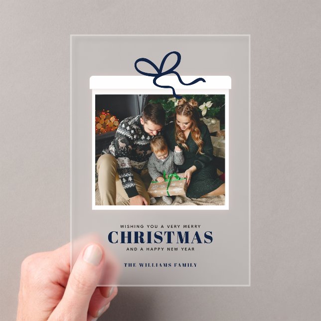Invitaciones Acrílicas Foto de regalo de Navidad (Insitu (portátil))