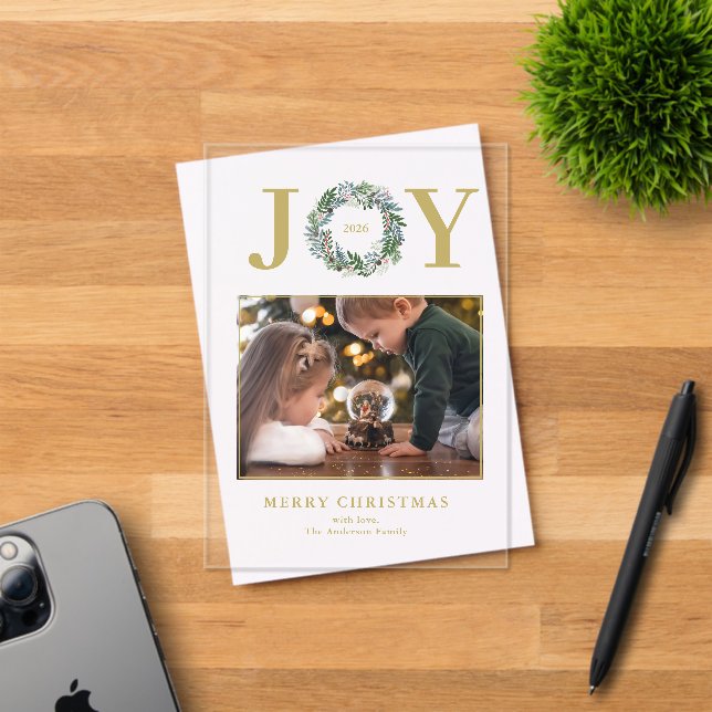 Invitaciones Acrílicas Foto de Wreath de navidades (Insitu (Tarjeta de Invitación))