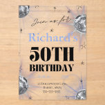 Invitaciones Acrílicas foto personalizada cumpleaños 50 custom<br><div class="desc">Invitación personalizada para cumpleaños número 50</div>