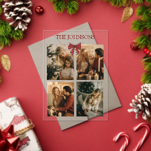 Invitaciones Acrílicas Fotos de Navidad Familiares Personalizadas en Tarj