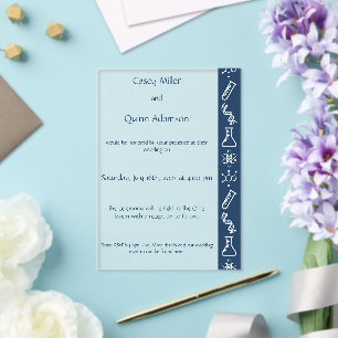 Invitaciones Acrílicas Fuerzas Atractivas en Boda Acrílica de la Marina