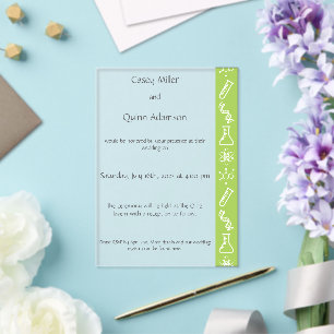 Invitaciones Acrílicas Fuerzas Atractivas en Boda Acrílica Peridot