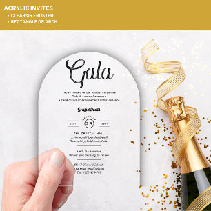 Invitaciones Acrílicas Gala Corporativo Claro Acrílico Ceremonia de Premi