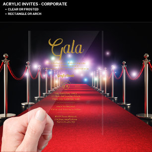 Invitaciones Acrílicas Gala Corporativo Claro Acrílico Moderno Ceremonia