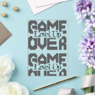 Invitaciones Acrílicas Game Over: Restaurar la diversión de antaño, sube