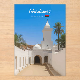 Invitaciones Acrílicas Ghadames, Libia - Mezquita Blanca