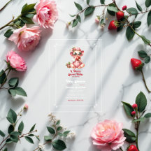 Gingham y Strawberry Berry Sweet Baby Shower