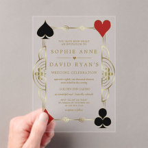 Glam Gold Art Deco Casino Vegas Poker Boda