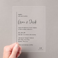 Grace Black and White Modern Boda