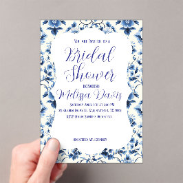 Invitaciones Acrílicas Grace Chinoiserie Bridal Shower Invitation
