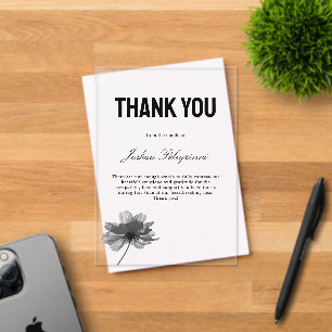 Invitaciones Acrílicas Gracias por su pésame Funeral