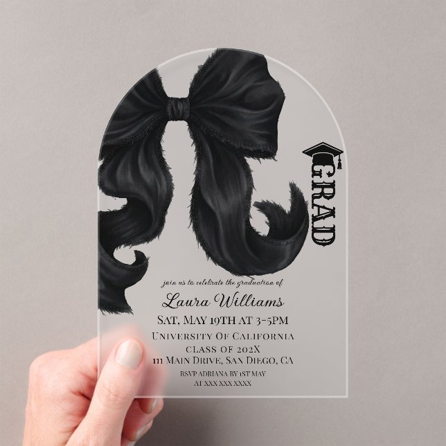 Invitaciones Acrílicas Graduación Arco Moderno (Insitu (portátil))