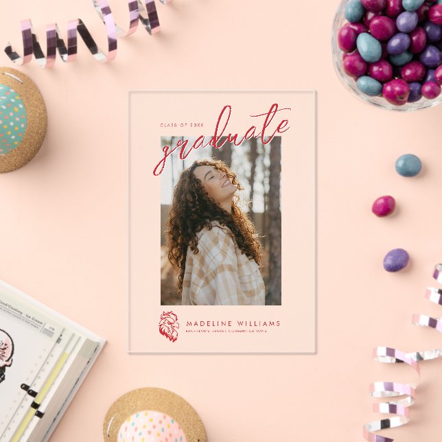 Invitaciones Acrílicas Graduación en la Universidad Estatal de Jacksonvil (Insitu (Celebración))