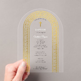 Invitaciones Acrílicas Grecia: la cristiandad ortodoxa griega del bautism