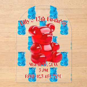 Invitaciones Acrílicas Gummy Jelly 
