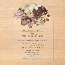 Invitaciones Acrílicas Hermosa boda boho rosa y neutral