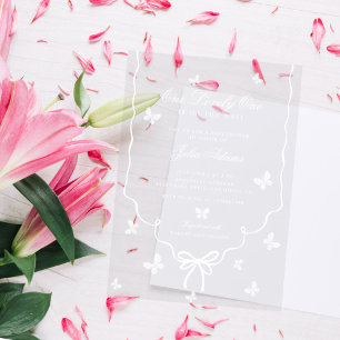 Invitaciones Acrílicas Hermosa Rosa Rosa Floral Arco Dorado Baby shower