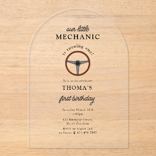 Invitaciones Acrílicas Herramientas mecánicas de automóviles Automotive B