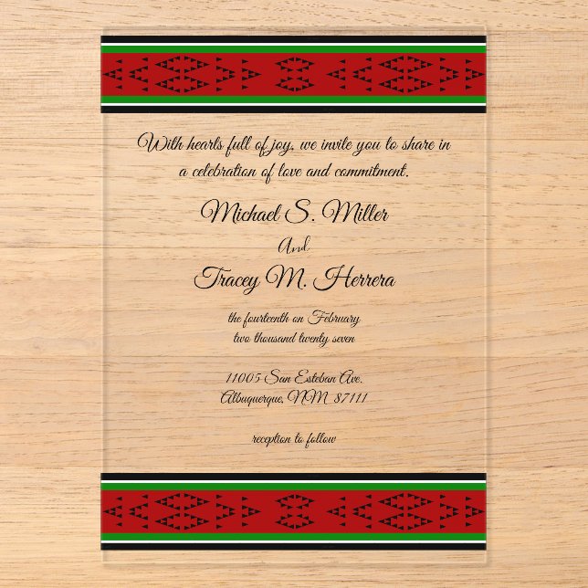 Invitaciones Acrílicas Historias Nativas (Anverso)