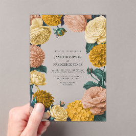 Invitaciones Acrílicas Honey Amber, Caramel Rose & Soft Marzipan Wedding